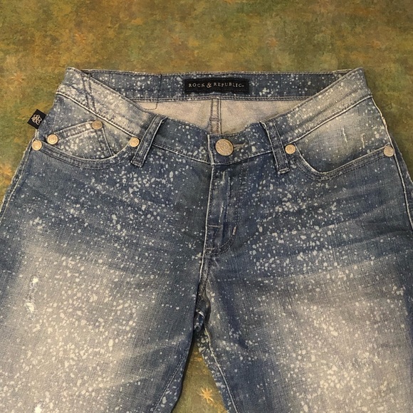 ⭐️Rock & Republic ⭐️EMO Jeans Factory Distress 0 Ankle - Picture 5 of 8